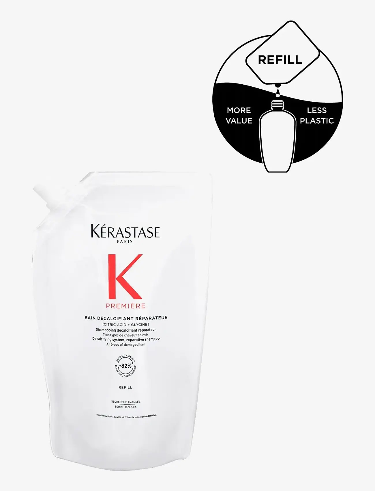 Kérastase - Kérastase Première Bain Décalcifiant Rénovateur Shampoo 500ml Refill - hårvård refill - clear - 1