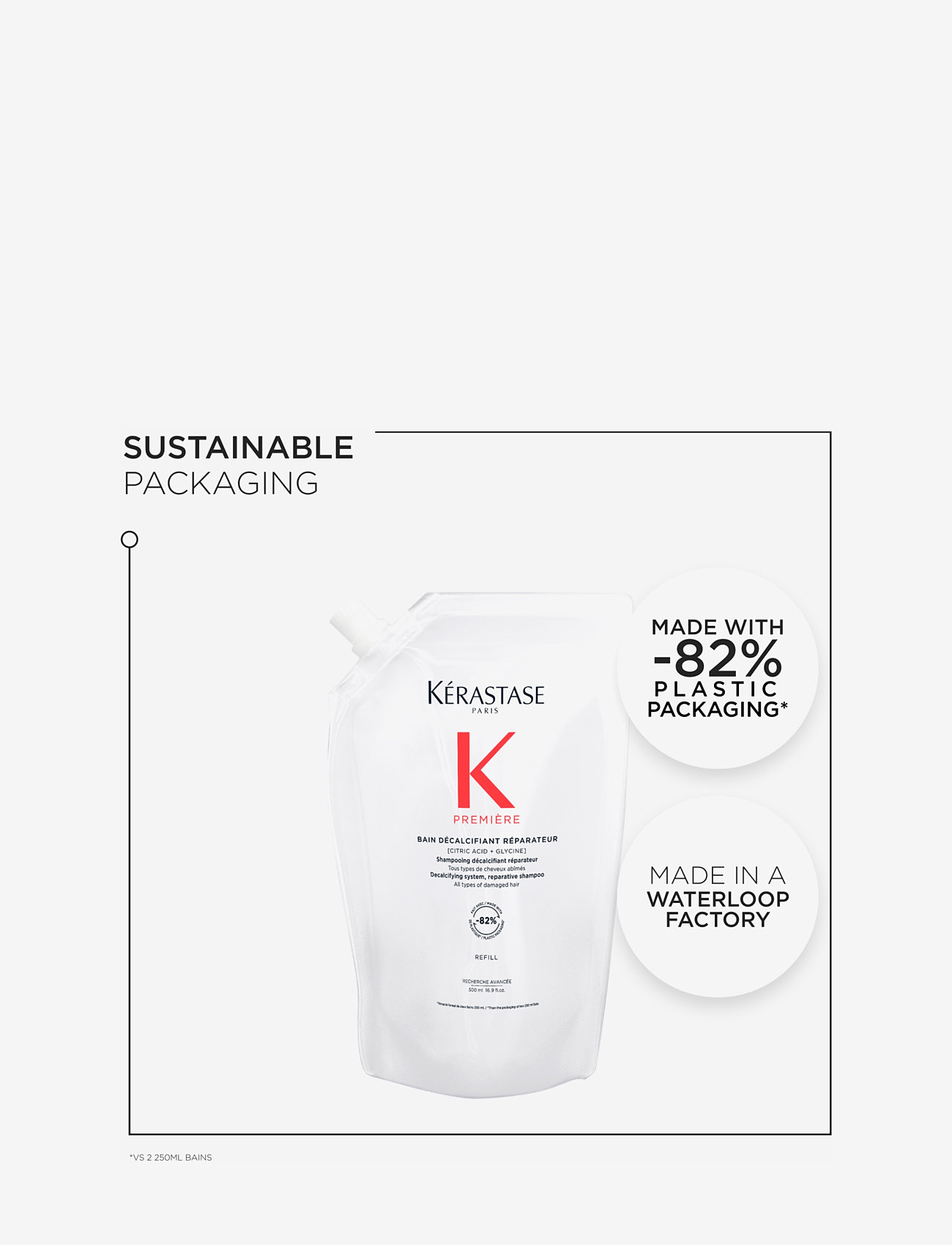 Kérastase - Kérastase Première Bain Décalcifiant Rénovateur Shampoo 500ml Refill - hårvård refill - clear - 5