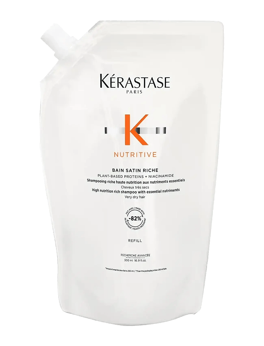 Kérastase - Kérastase Nutritive Bain Riche Shampoo 500 ml Refill - refill til hårpleje - clear - 0