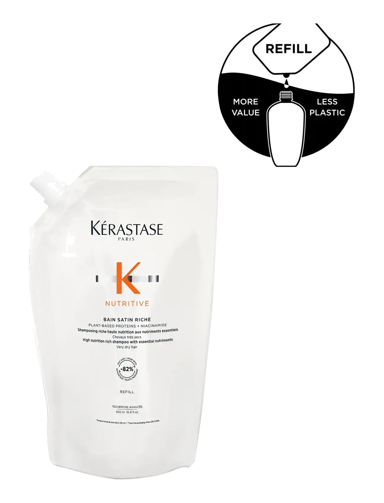 Kérastase - Kérastase Nutritive Bain Riche Shampoo 500 ml Refill - laveste priser - clear - 1