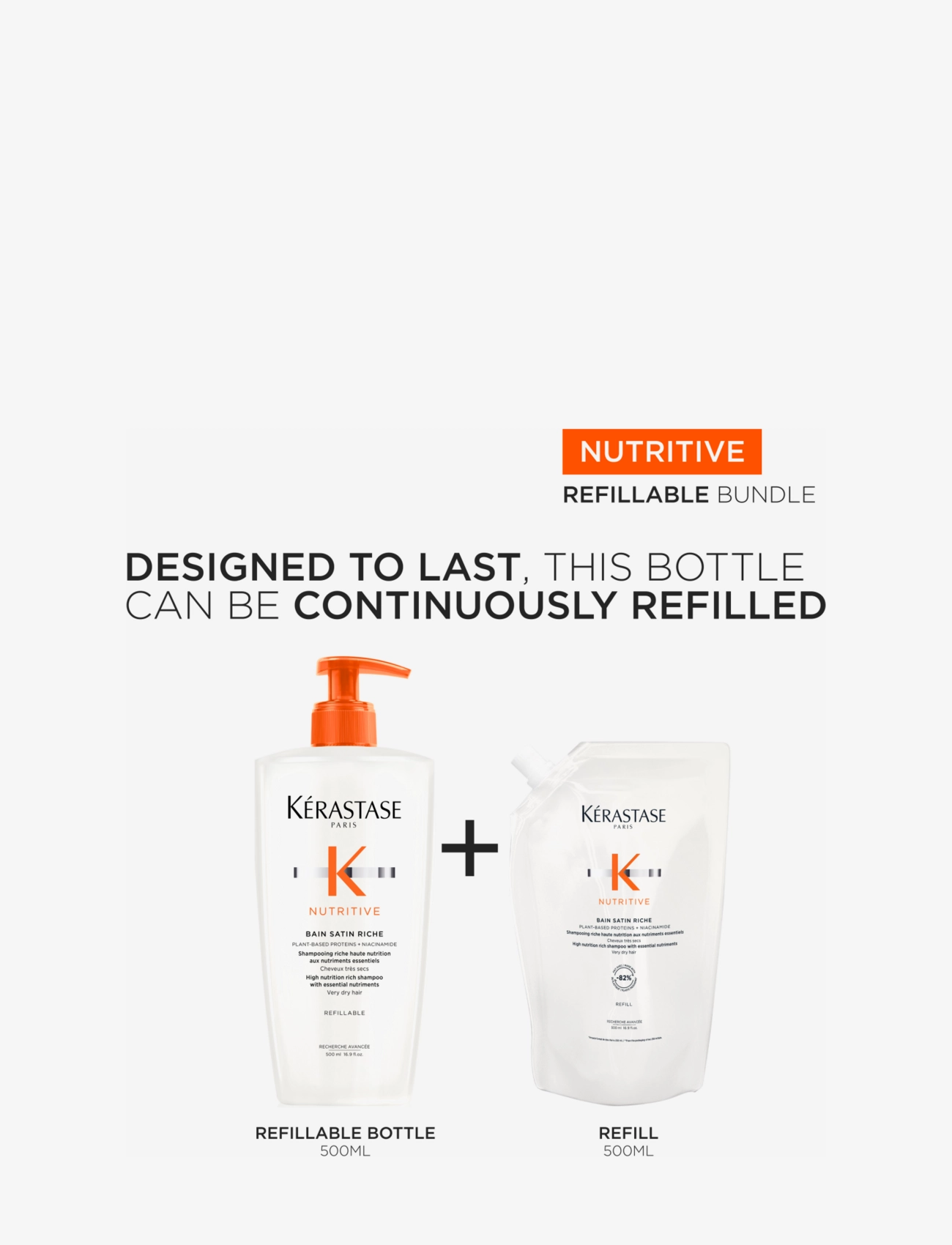 Kérastase - Kérastase Nutritive Bain Riche Shampoo 500 ml Refill - laveste priser - clear - 3