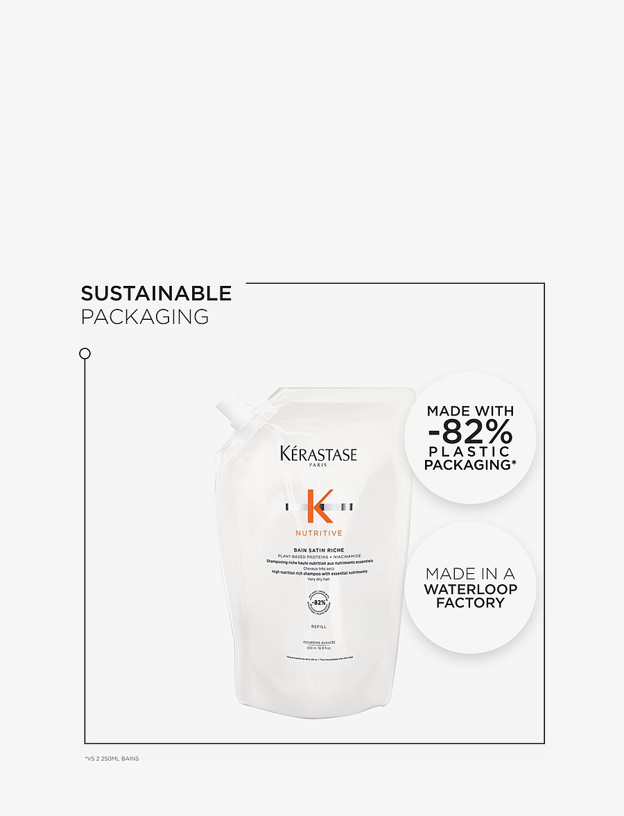 Kérastase - Kérastase Nutritive Bain Riche Shampoo 500 ml Refill - refill til hårpleje - clear - 5