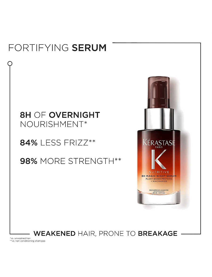 Kérastase - Kérastase Nutritive 8H Overnight Serum 30 ml Travel Size - hår - clear - 4