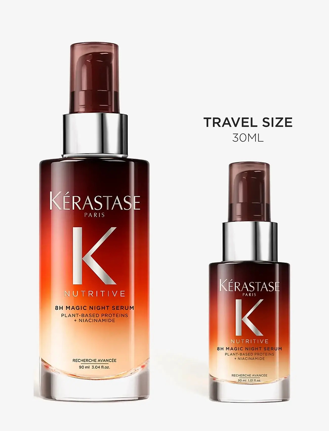 Kérastase - Kérastase Nutritive 8H Overnight Serum 30 ml Travel Size - rejsestørrelser & kits  - clear - 5