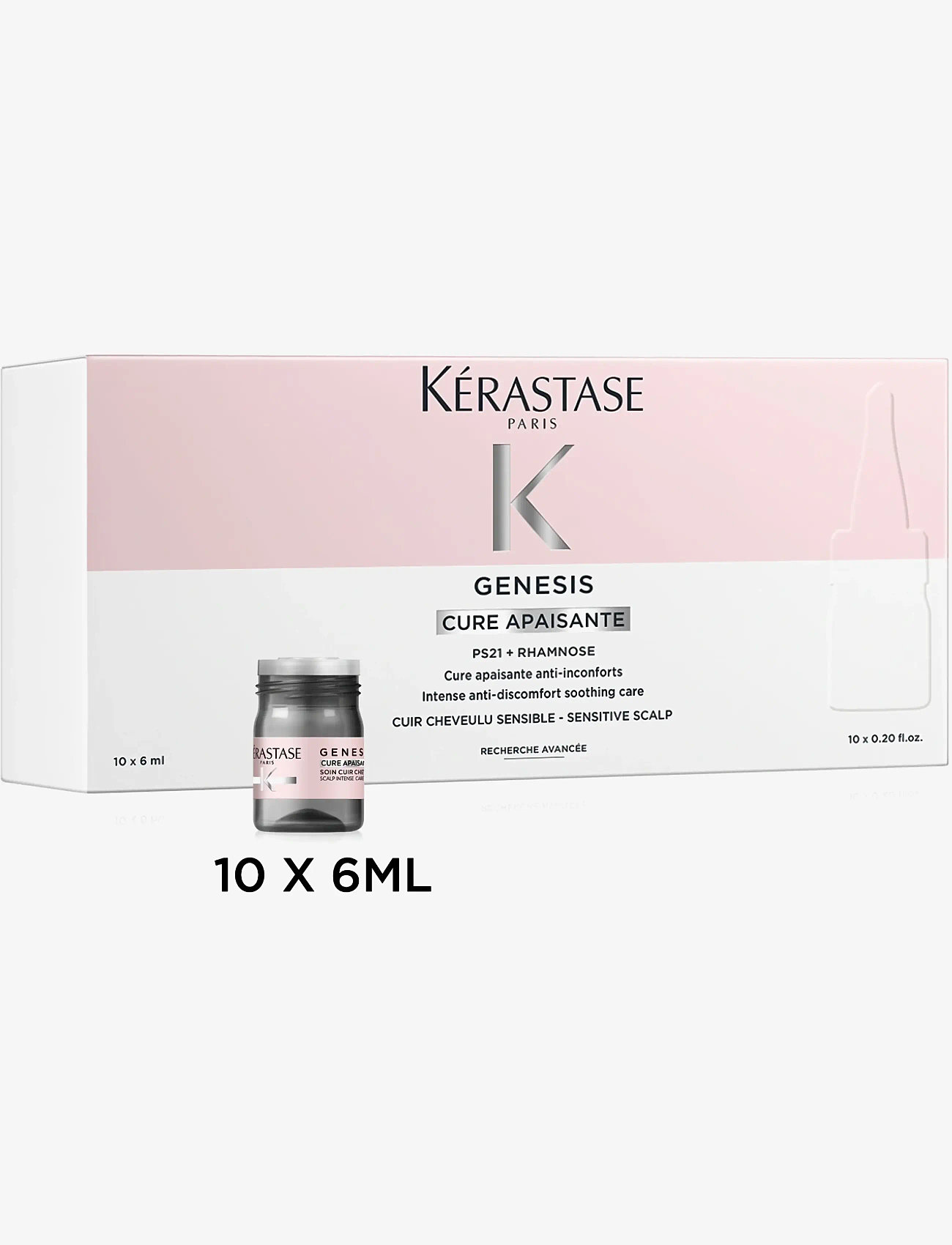 Kérastase - KÉRASTASE GENESIS CURES APAISANTE INTENSE ANTI-DISCOMFORT SOOTHING CARE FOR SENSITIVE SCALP 10-pack - hår - clear - 3