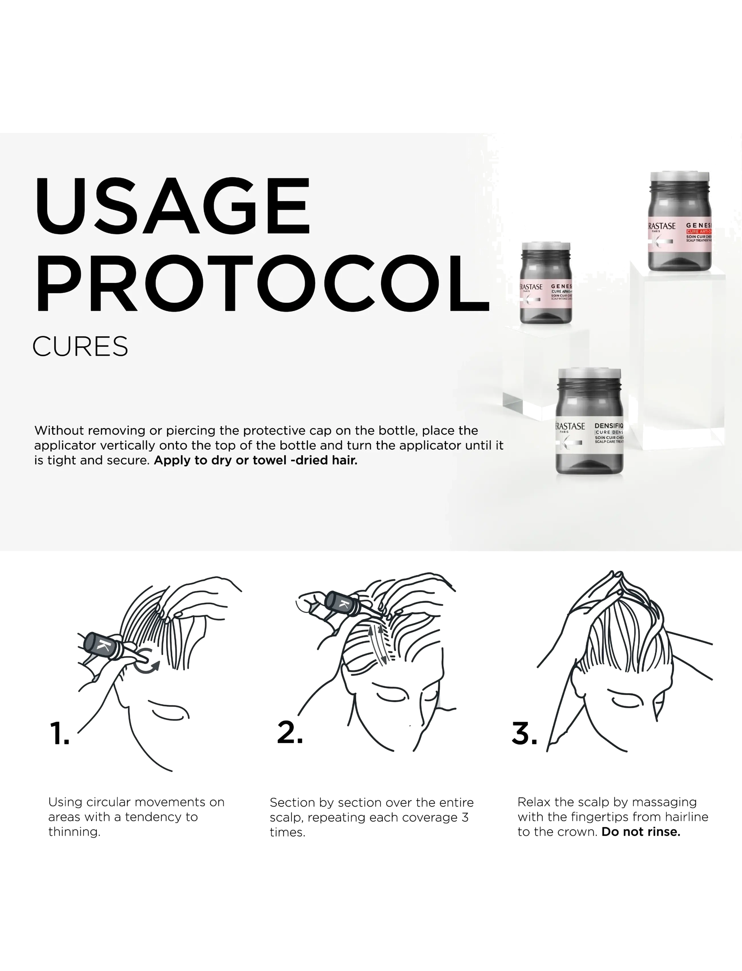 Kérastase - KÉRASTASE DENSIFIQUE CURES DENSITE HAIR DENSITY ACTIVATOR PROGRAM FOR SENSITIVE SCALP 10-pack - hår - clear - 4