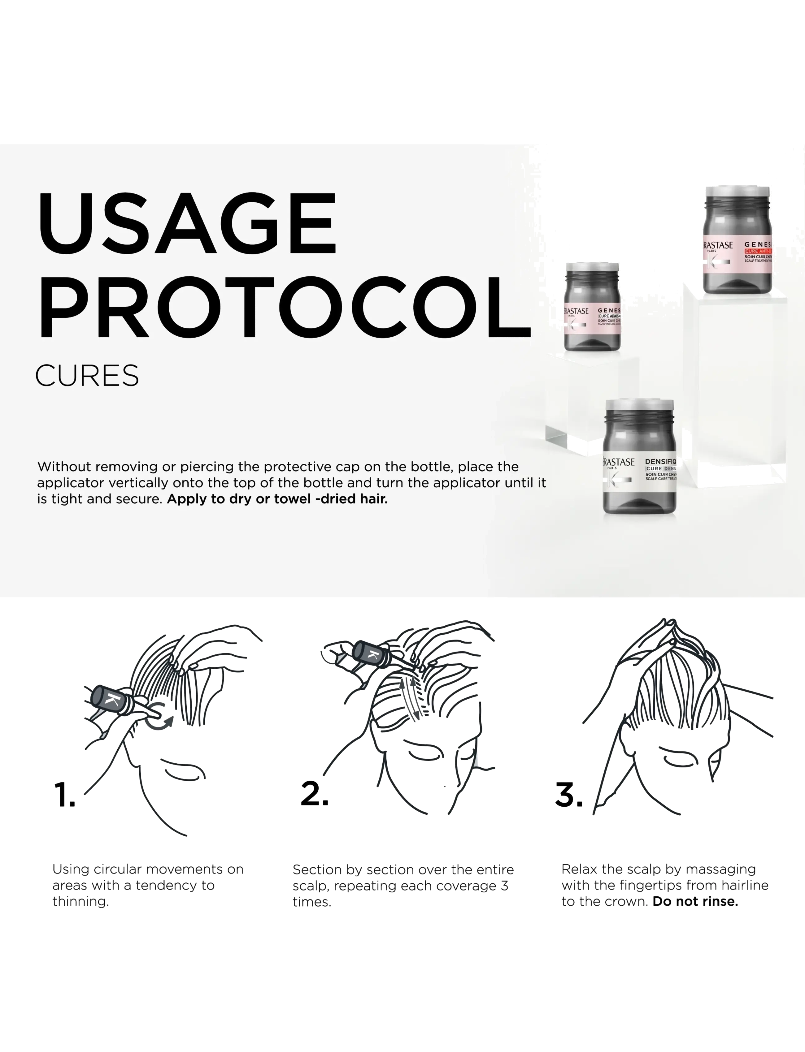 Kérastase - KÉRASTASE DENSIFIQUE CURES DENSITE HAIR DENSITY ACTIVATOR PROGRAM FOR SENSITIVE SCALP 42-pack - hårkur - clear - 4