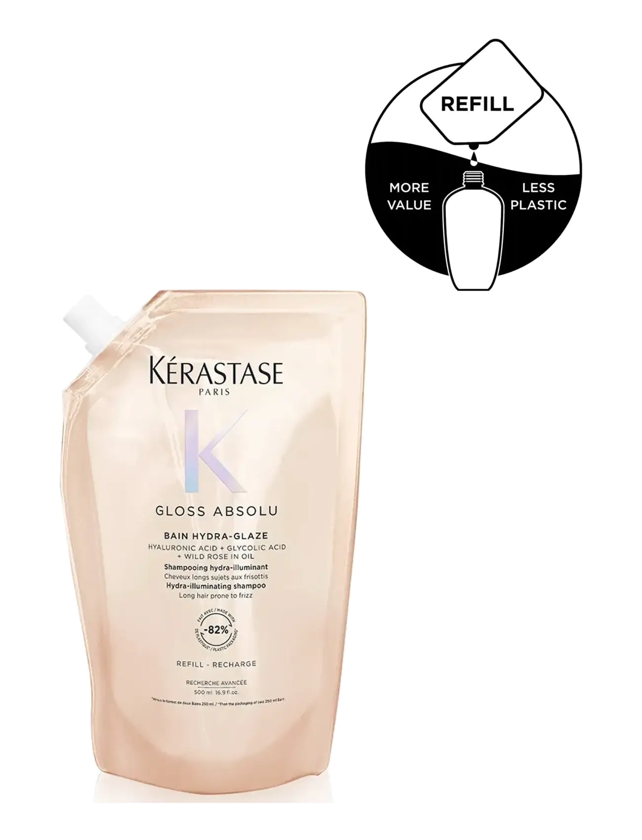 Kérastase - Kérastase Gloss Absolu Bain Hydra-Glaze Shampoo Refill 500ML - clear - 1