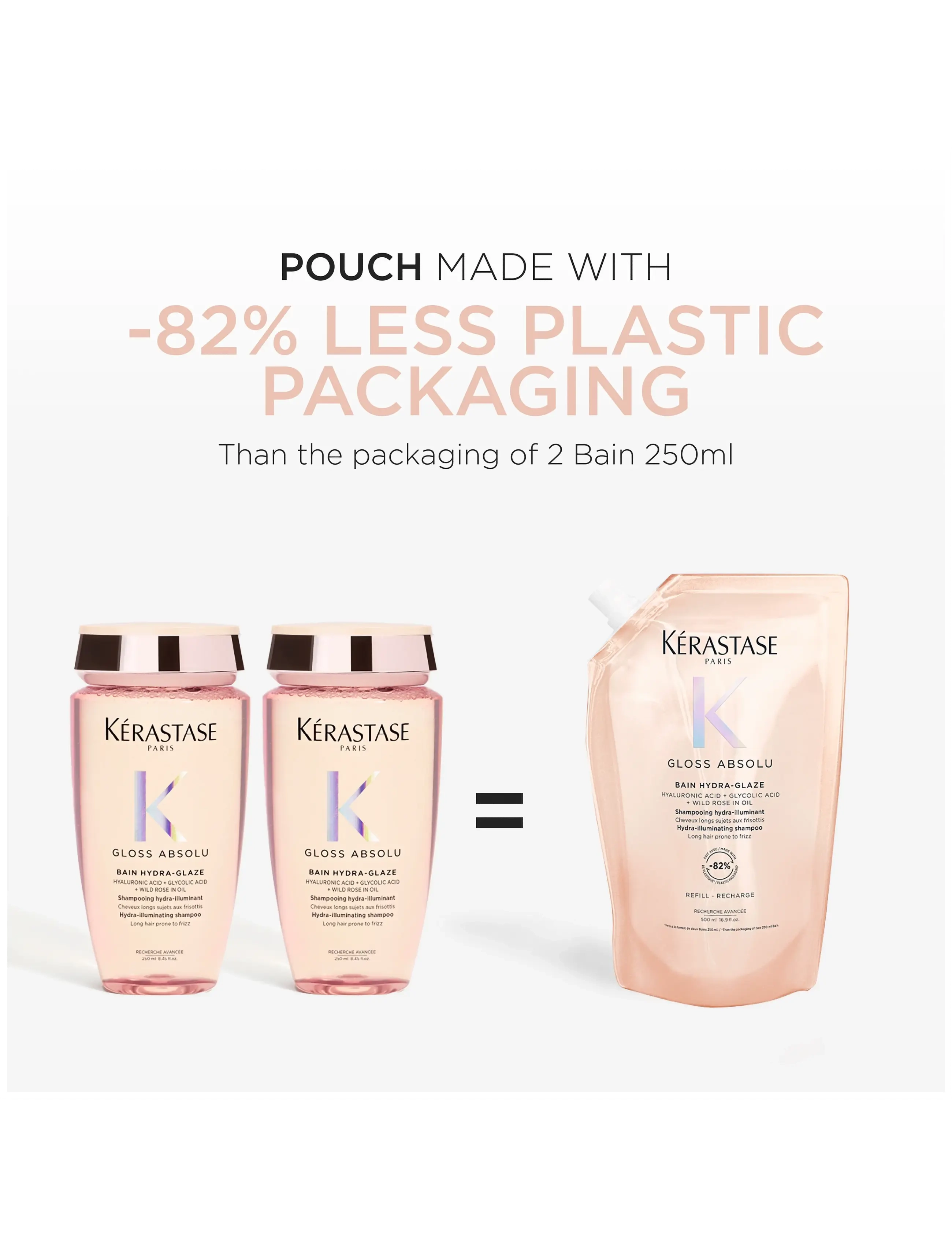 Kérastase - Kérastase Gloss Absolu Bain Hydra-Glaze Shampoo Refill 500ML - clear - 3