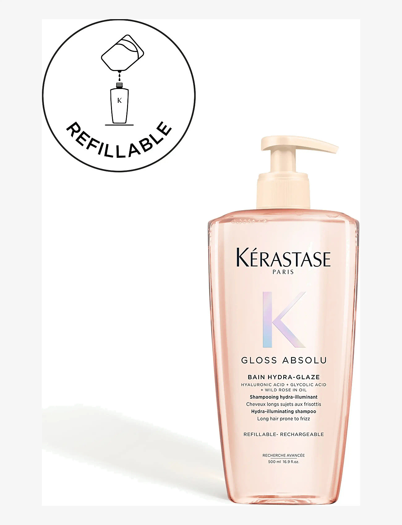 Kérastase - Kérastase Gloss Absolu Bain Hydra-Glaze Shampoo 500 ml - shampoo - clear - 2