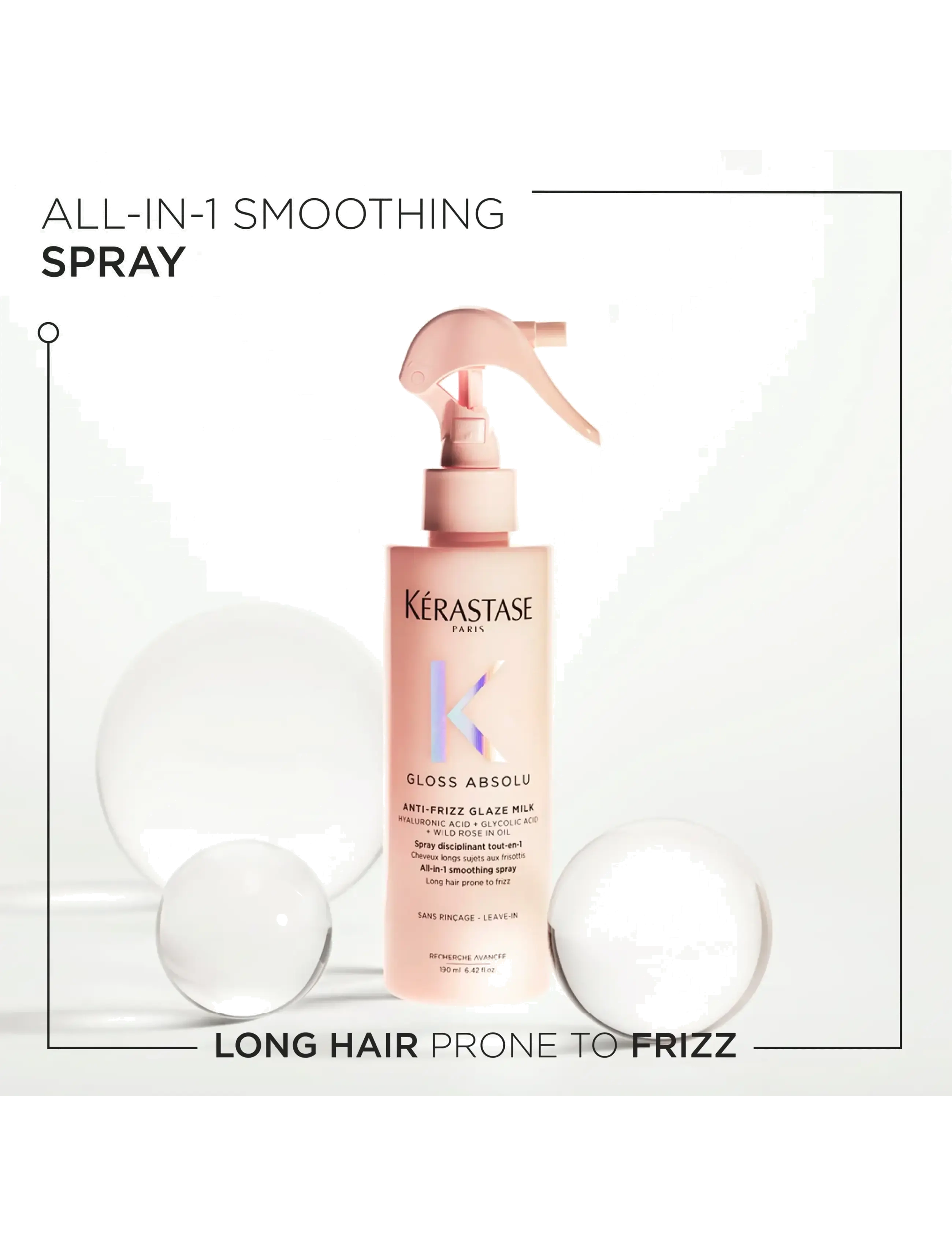 Kérastase - Kérastase Gloss Absolu Anti-Frizz Glaze Milk Heat Protection 190ML - sommerens hårprodukter - clear - 3