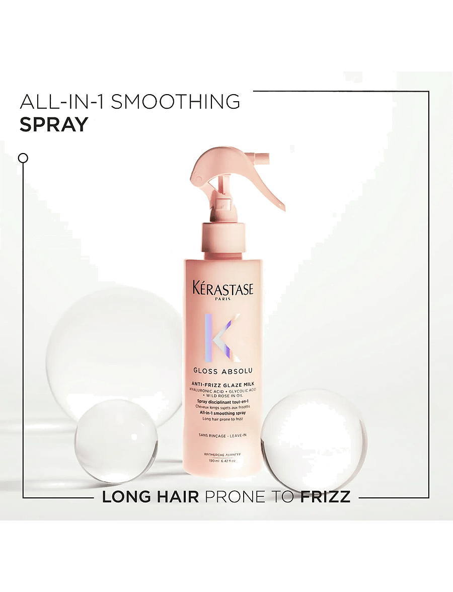 Kérastase - Kérastase Gloss Absolu Anti-Frizz Glaze Milk Heat Protection 190ML - sommerens hårprodukter - clear - 3