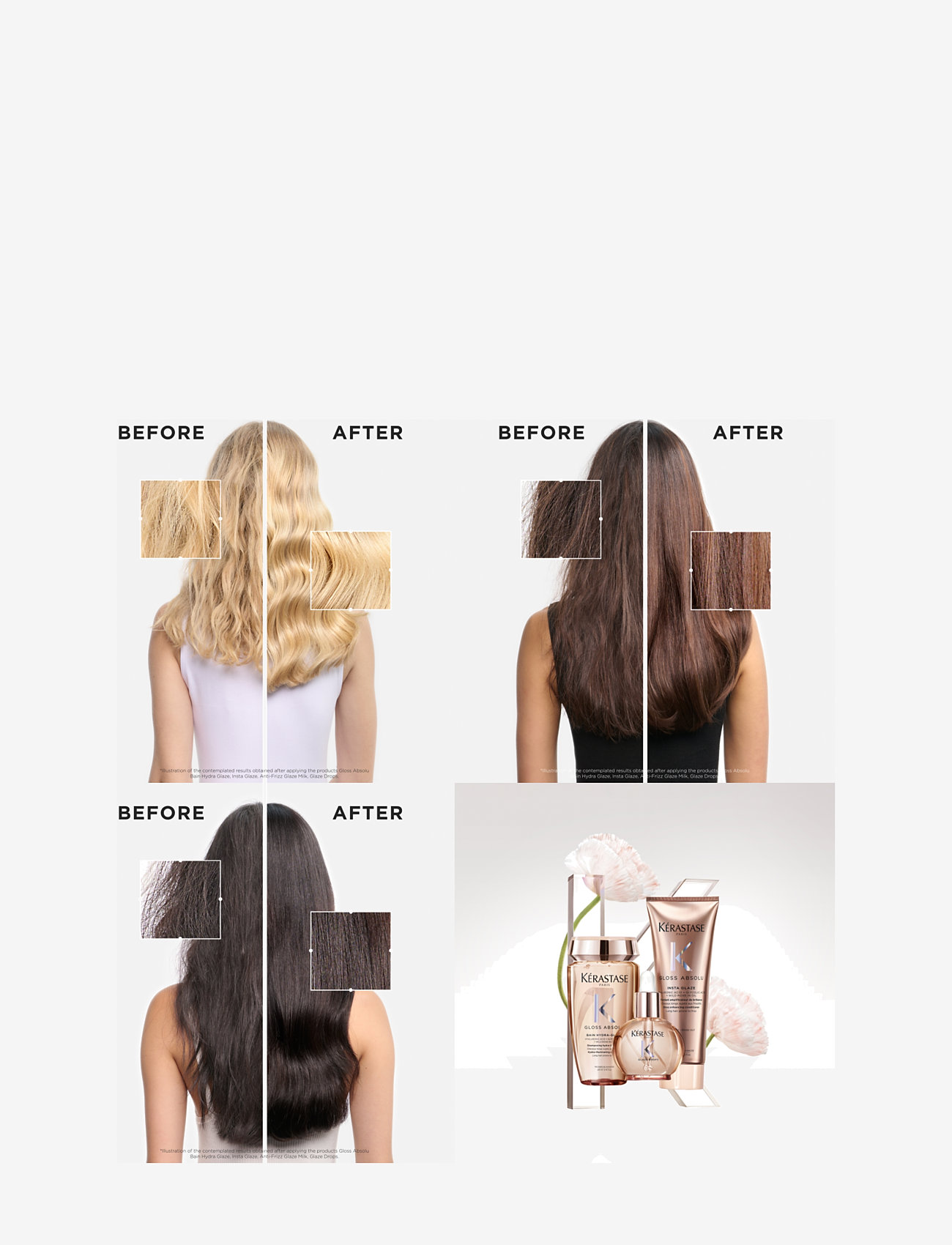 Kérastase - Kérastase Gloss Absolu Anti-Frizz Glaze Milk Heat Protection 190ML - värmeskydd - clear - 4