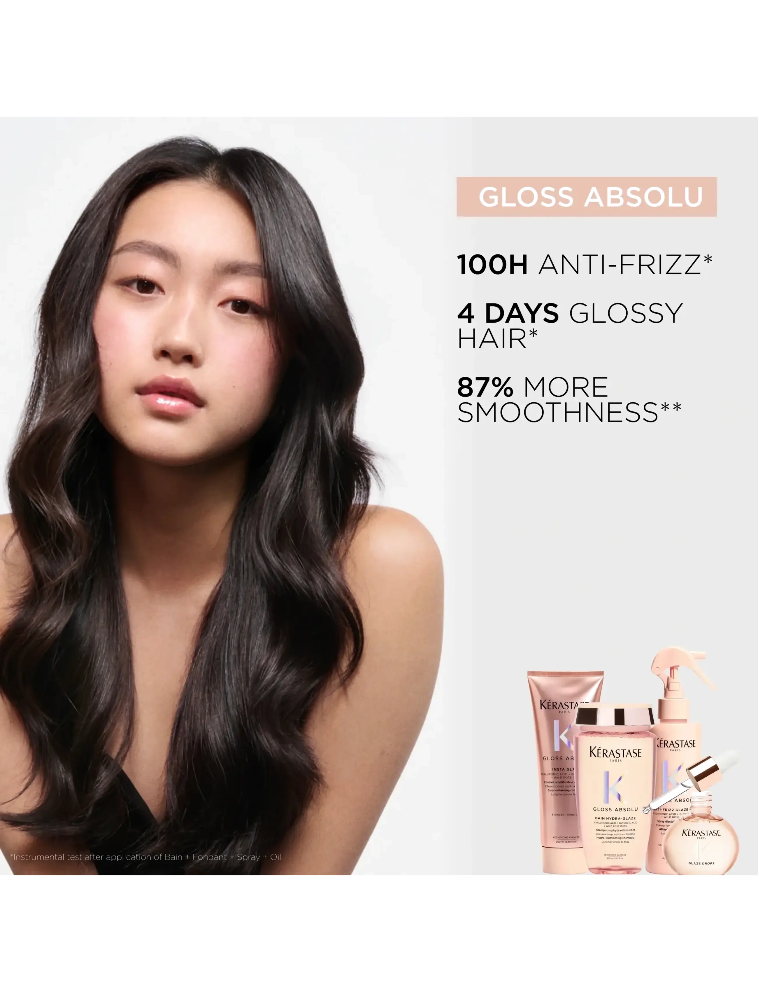 Kérastase - Kérastase Gloss Absolu Anti-Frizz Glaze Milk Heat Protection 190ML - sommerens hårprodukter - clear - 5