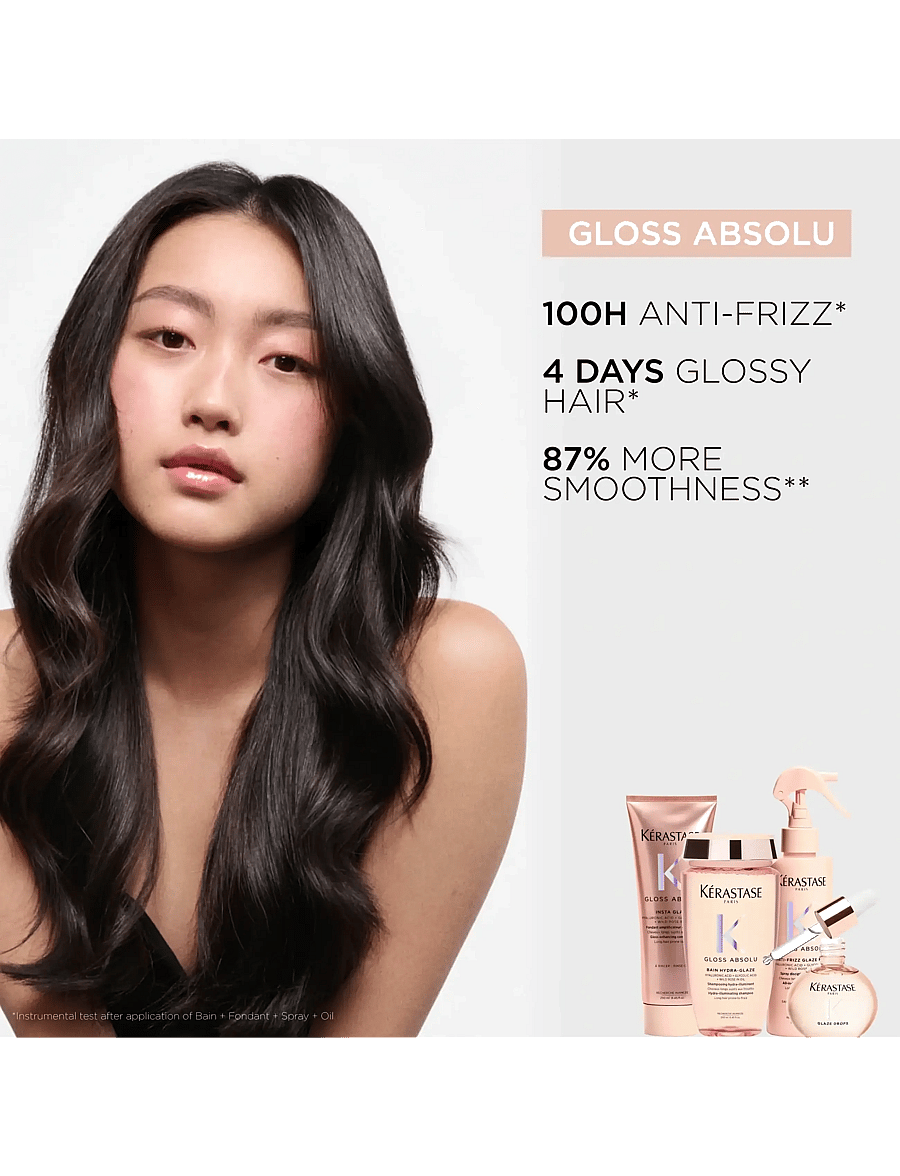 Kérastase - Kérastase Gloss Absolu Anti-Frizz Glaze Milk Heat Protection 190ML - sommerens hårprodukter - clear - 5