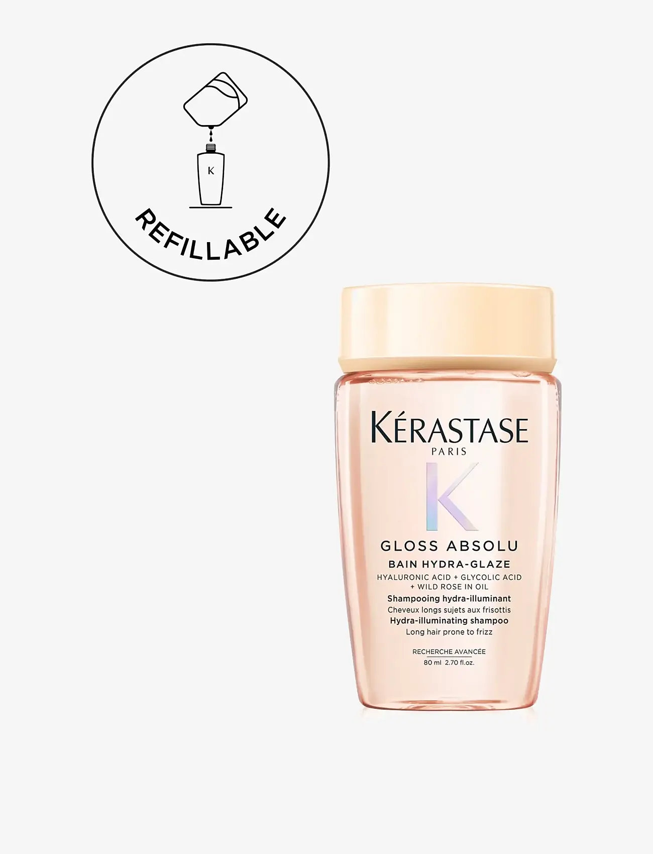Kérastase - Kérastase Gloss Absolu Bain 80 ml Travel Size - shampoo - clear - 4