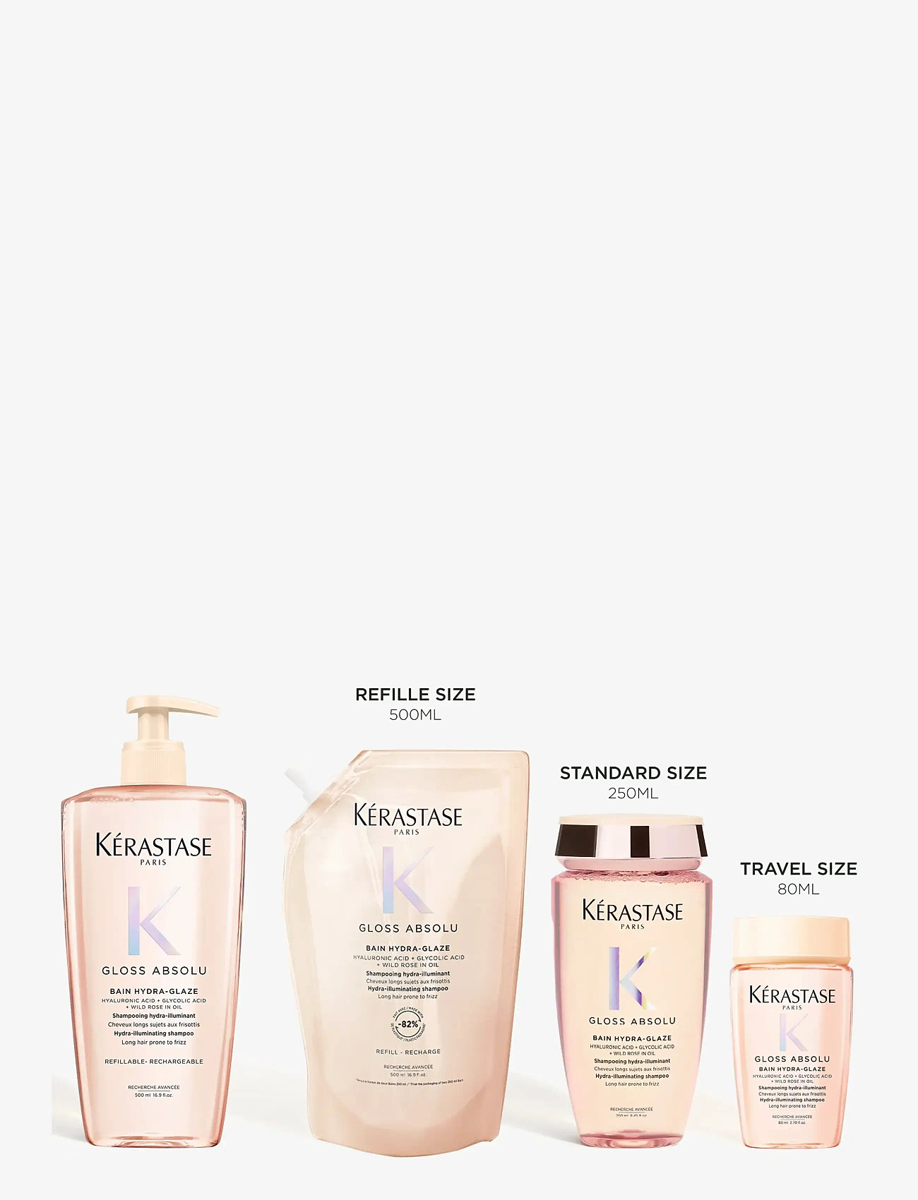 Kérastase - Kérastase Gloss Absolu Bain 80 ml Travel Size - shampoo - clear - 5