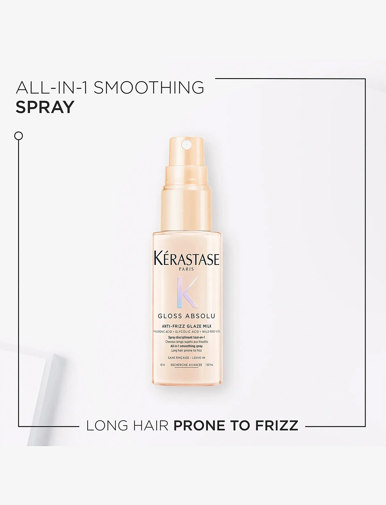 Kérastase - Kérastase Gloss Absolu Anti-Frizz Glaze Milk Heat Protection 45 ml Travel Size - hår - clear - 1