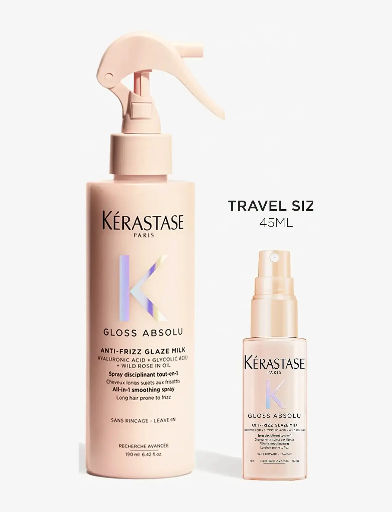 Kérastase - Kérastase Gloss Absolu Anti-Frizz Glaze Milk Heat Protection 45 ml Travel Size - hår - clear - 4