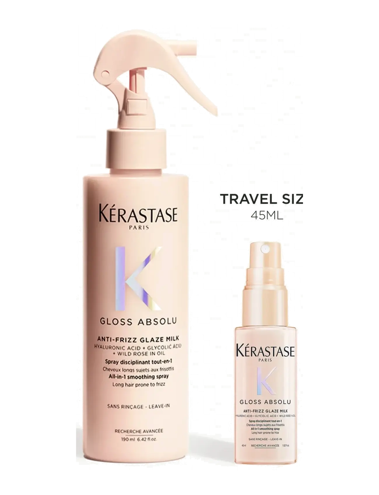 Kérastase - Kérastase Gloss Absolu Anti-Frizz Glaze Milk Heat Protection 45 ml Travel Size - hår - clear - 4