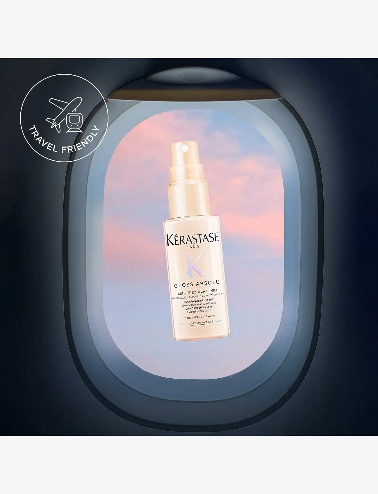 Kérastase - Kérastase Gloss Absolu Anti-Frizz Glaze Milk Heat Protection 45 ml Travel Size - hår - clear - 5