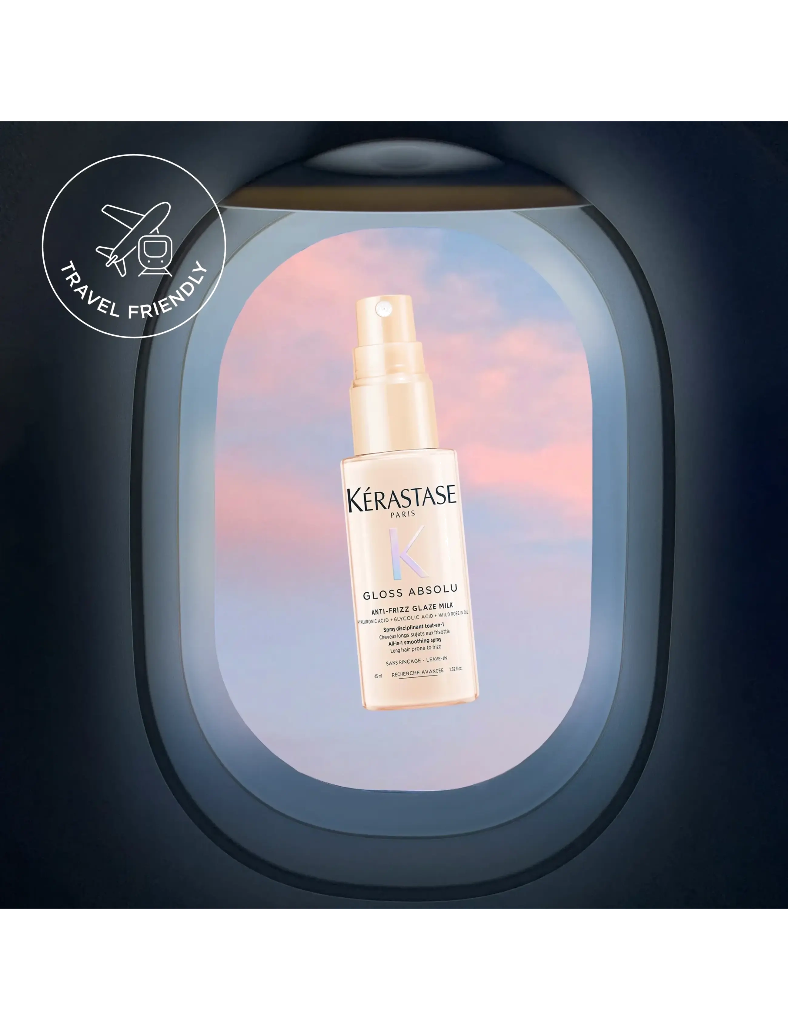 Kérastase - Kérastase Gloss Absolu Anti-Frizz Glaze Milk Heat Protection 45 ml Travel Size - hår - clear - 5