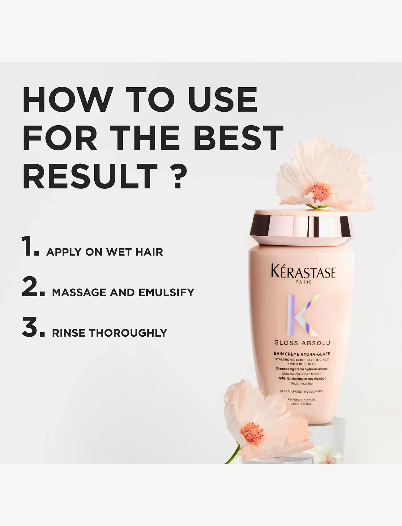 Kérastase - Kérastase Gloss Absolu Bain Crème Hydra-Glaze Shampoo 250 ml - shampoo - clear - 2