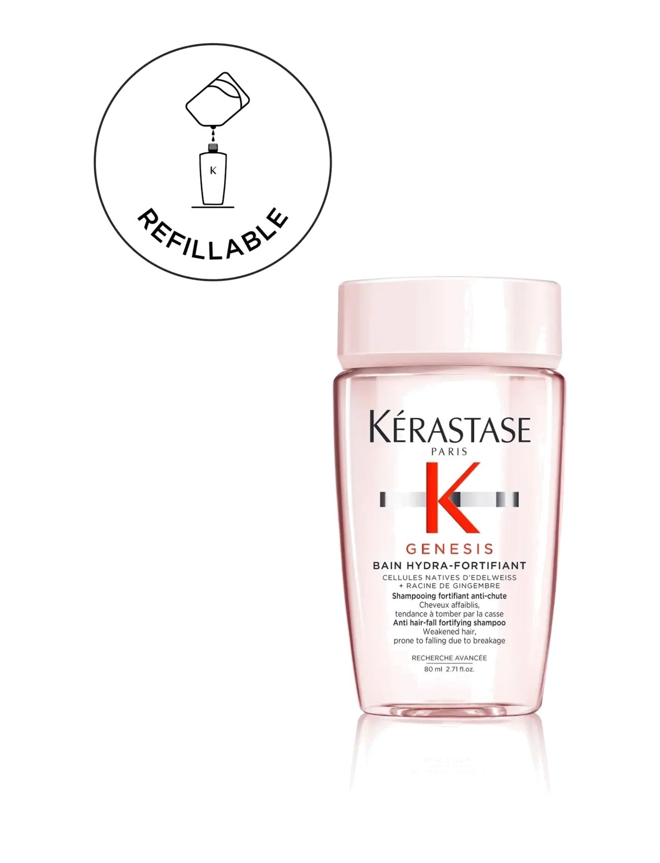 Kérastase - Kérastase Genesis Bain Hydra-Fortifiant Shampoo 80 ml Travel Size - shampoo - clear - 1