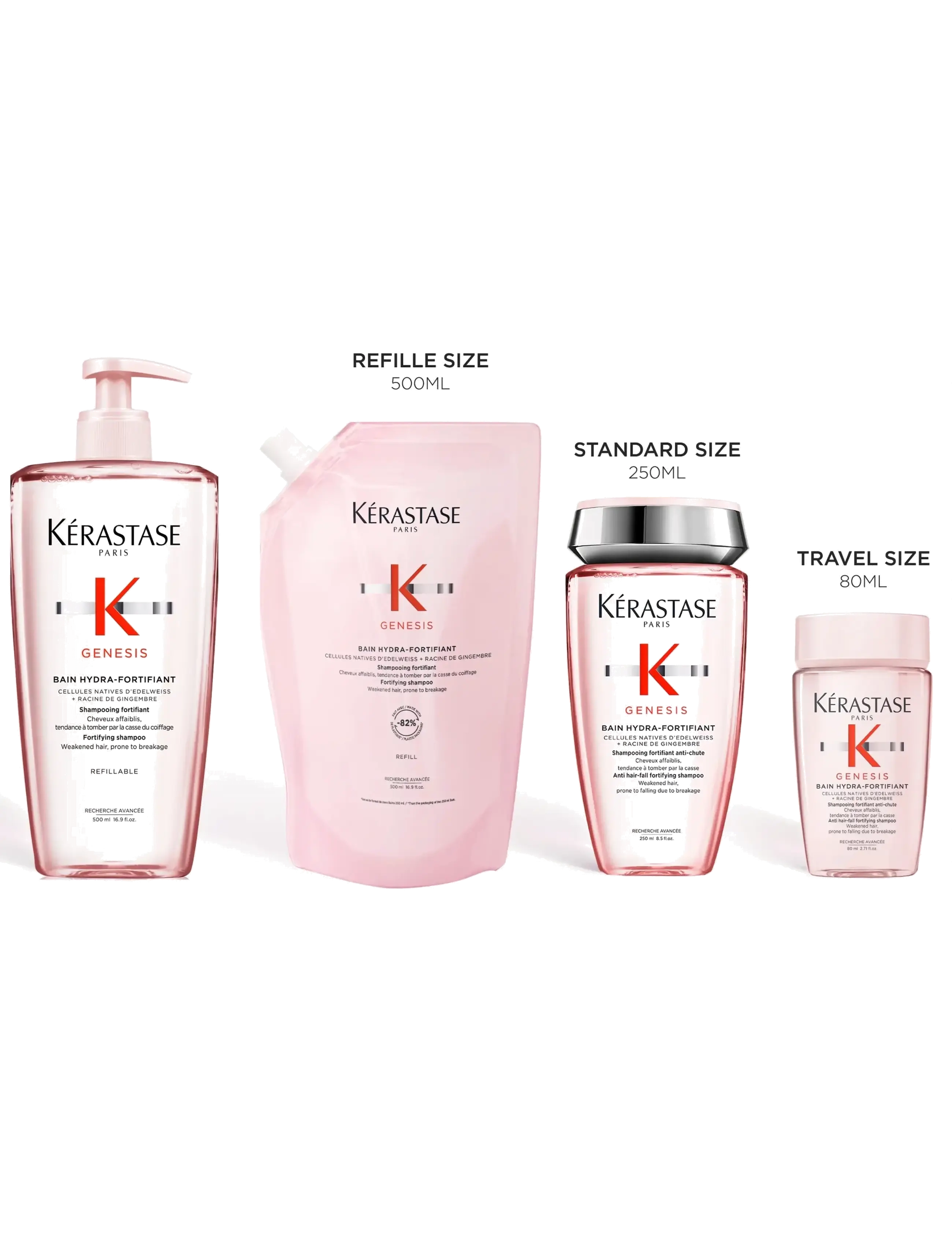 Kérastase - Kérastase Genesis Bain Hydra-Fortifiant Shampoo 80 ml Travel Size - shampoo - clear - 2