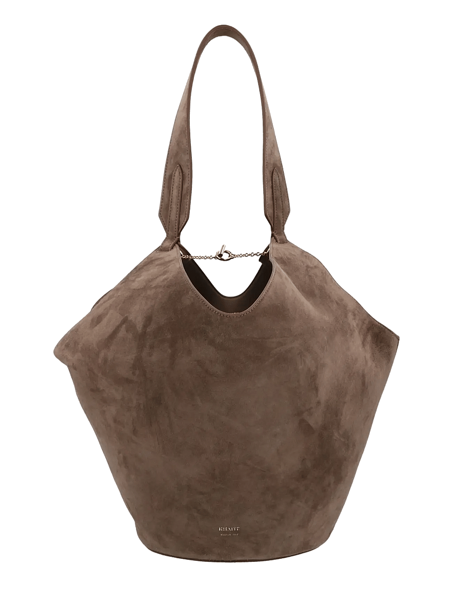 Khaite - Lotus Suede Tote bag - tote bags - brown - 0