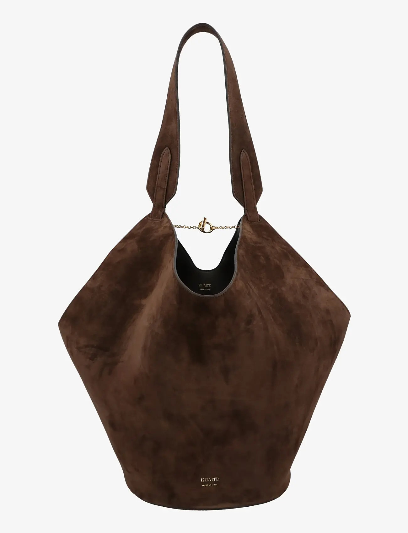 Khaite - Lotus Suede Tote bag - tote bags - dark brown - 0
