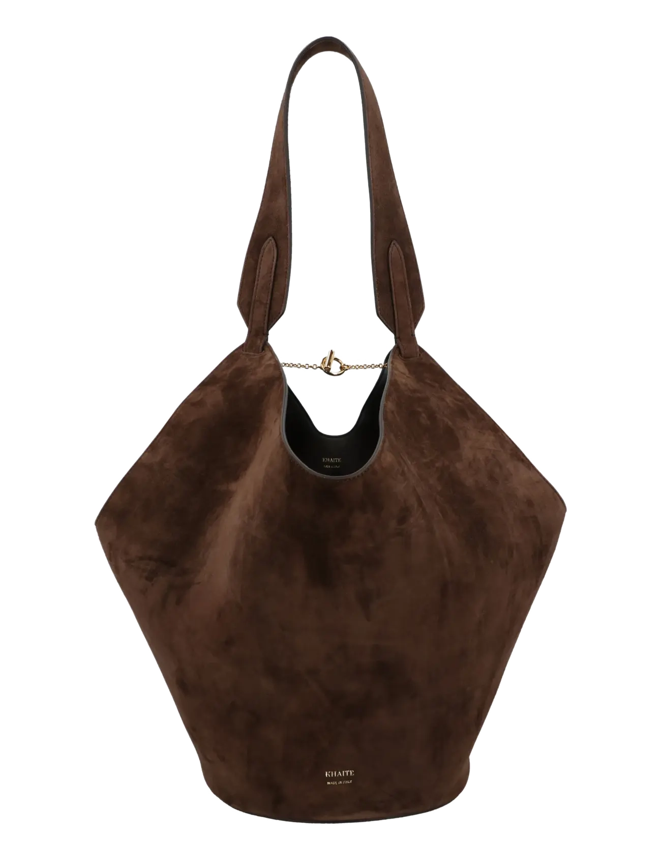 Khaite Lotus Suede Tote bag - Axlartöskur - DARK BROWN / brown