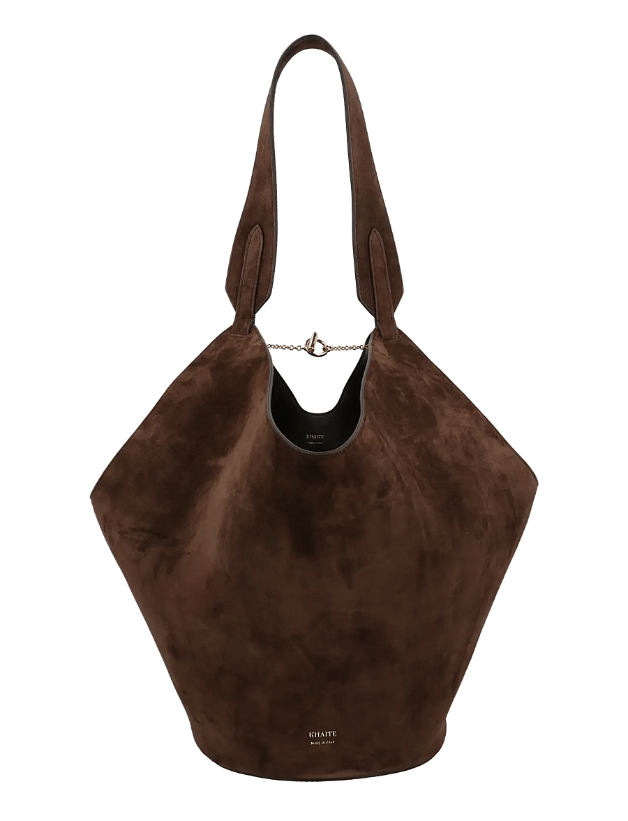 Khaite - Lotus Suede Tote bag - iepirkimu maisiņi - dark brown - 0