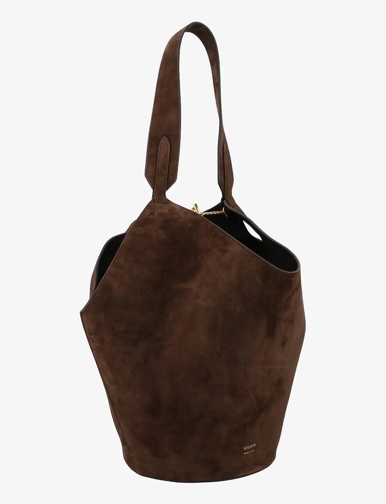 Khaite - Lotus Suede Tote bag - tote bags - dark brown - 1