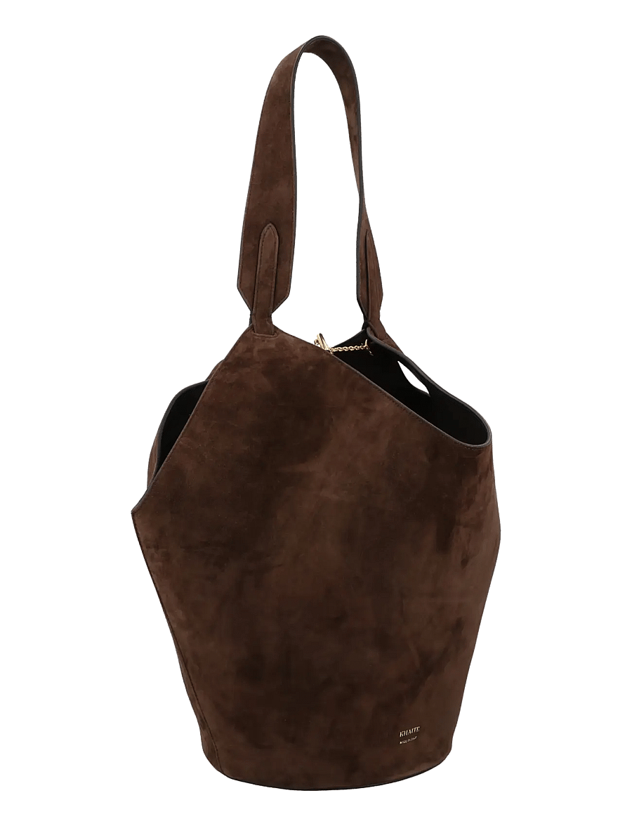 Khaite - Lotus Suede Tote bag - iepirkimu maisiņi - dark brown - 1