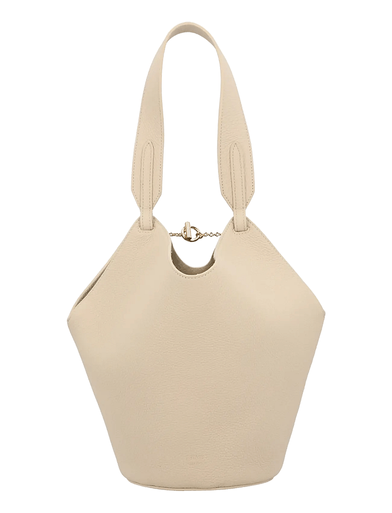 Khaite - Ivory Leather Satchel - tote bags - beige - 0