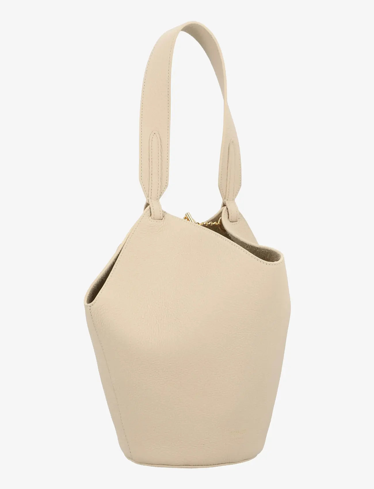 Khaite - Ivory Leather Satchel - tote bags - beige - 1