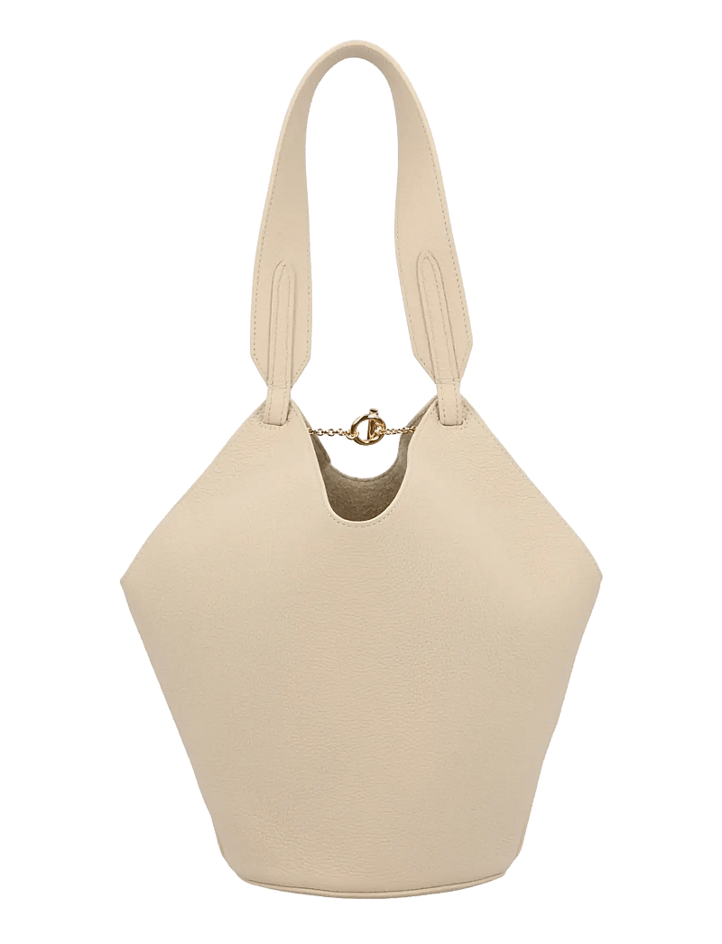 Khaite - Ivory Leather Satchel - tote bags - beige - 2