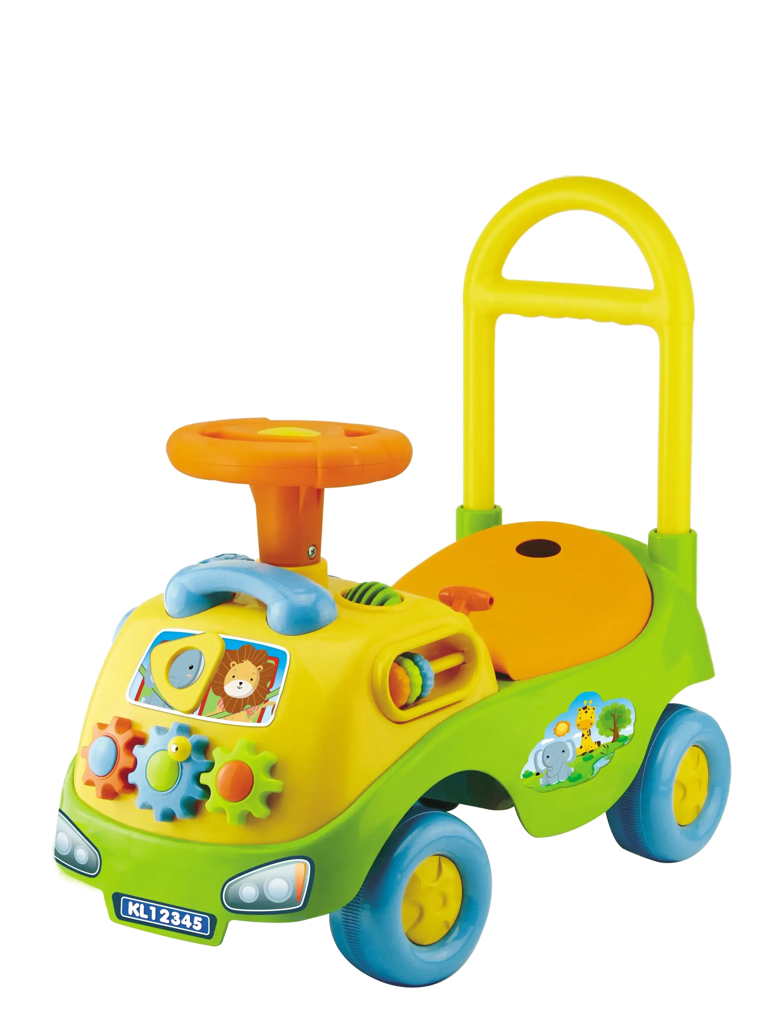Kiddieland My First Funtime Ride On - Green - Gåbilar - YELLOW / multi