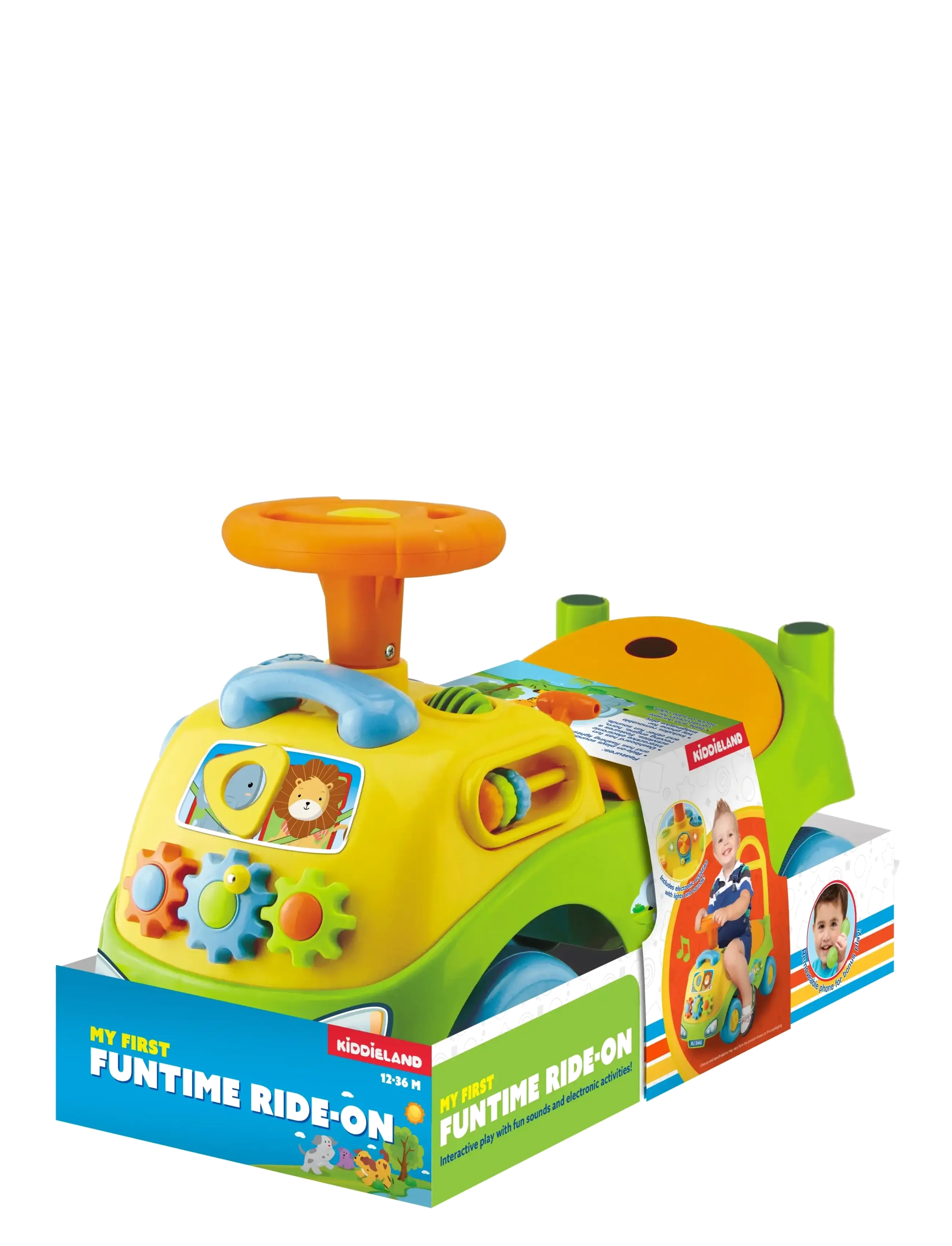 Kiddieland - My First Funtime Ride On - Green - yellow - 1