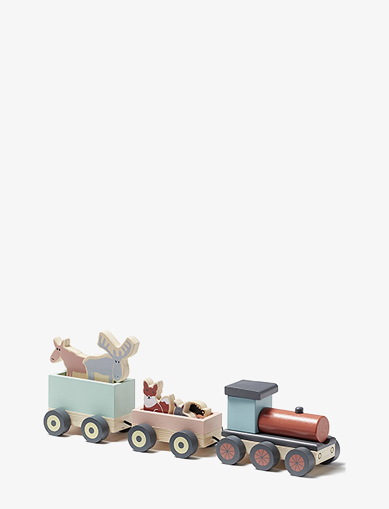 KID'S CONCEPT Animal Wood Train Edvin Patterned - One Size - Kinder