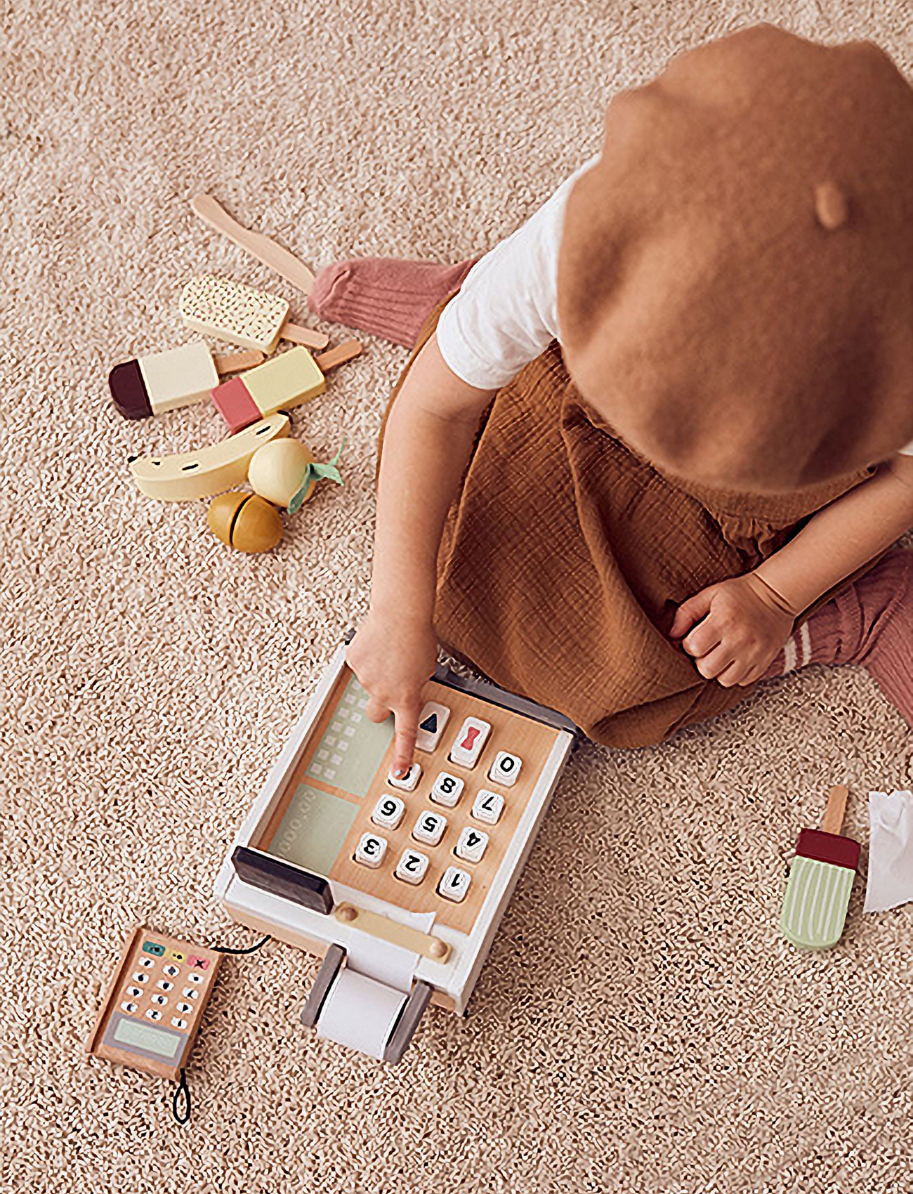 Kid's Concept - Cash register BISTRO - rotaļlietu tirgus stends - nature,nature - 4