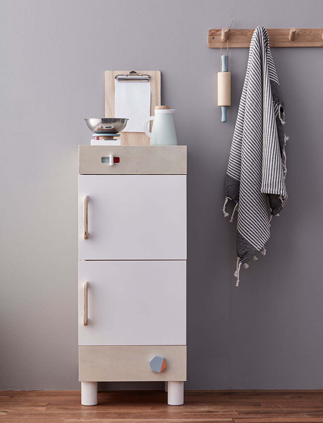 Kid's Concept Fridge & Freezer Bistro, One Size, Toy Kitchen Accessories, Beige - Kitchens, Kinder
