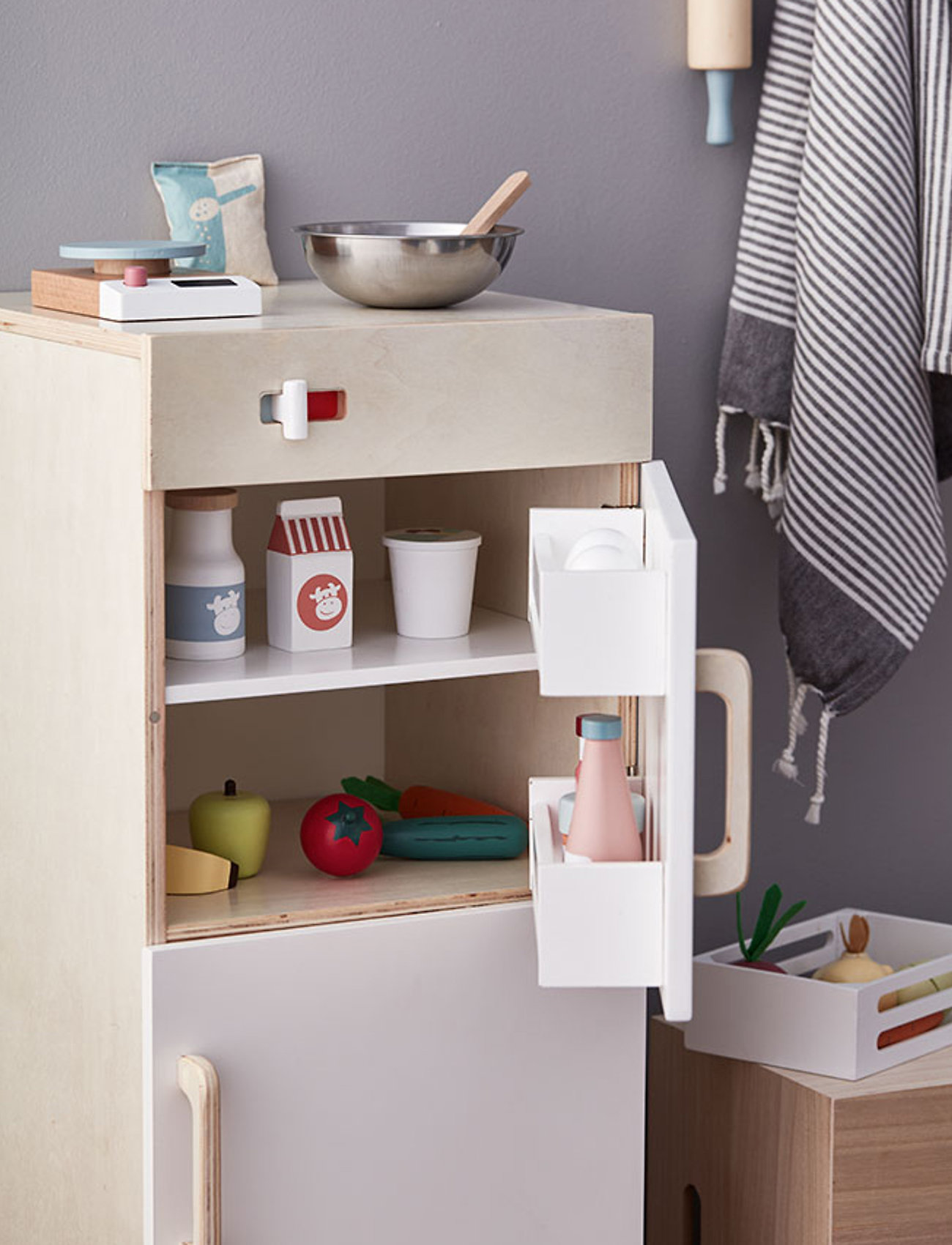 Kid's Concept - Fridge & freezer BISTRO - toy kitchens - nature - 3