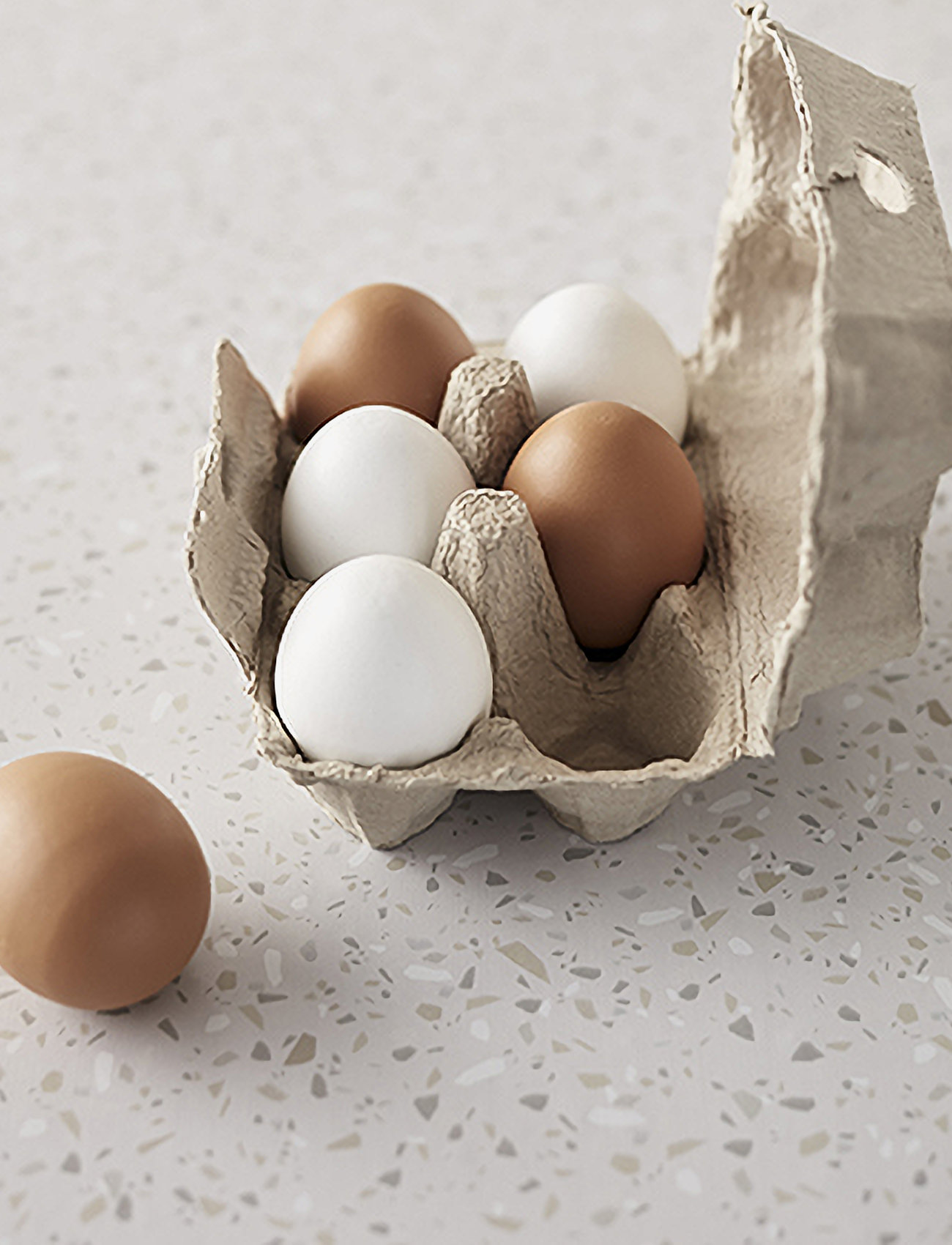 Kid's Concept - Eggs 6 pcs BISTRO - legemad & legekager - nature - 2