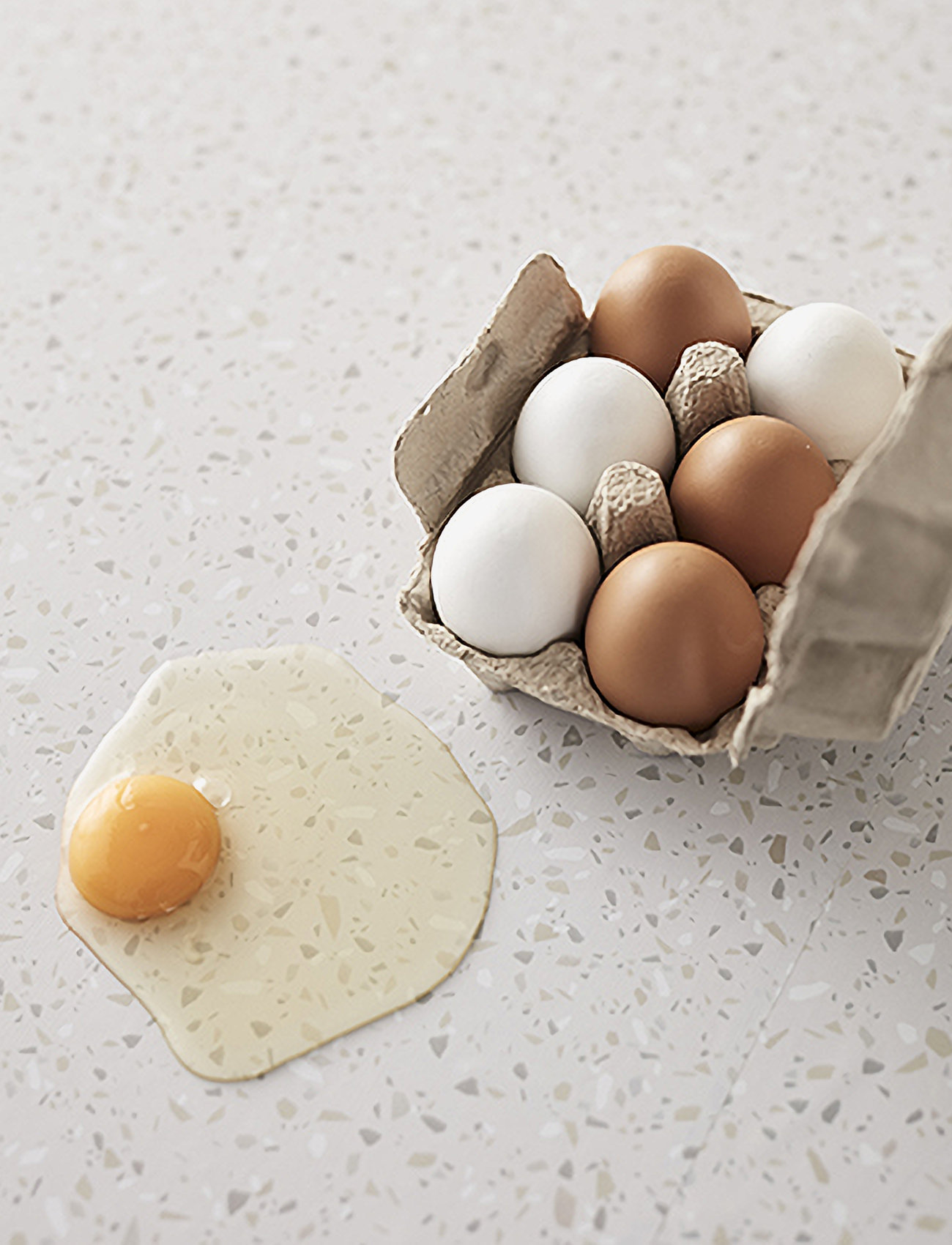 Kid's Concept - Eggs 6 pcs BISTRO - legemad & legekager - nature - 3