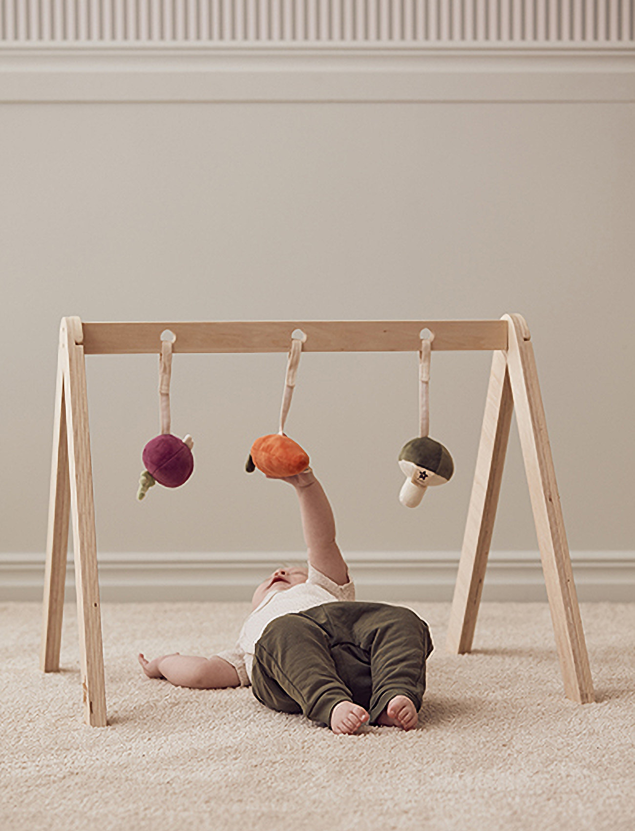 Kid's Concept - Baby gym wooden frame NEO - mata edukacyjna - nature - 1