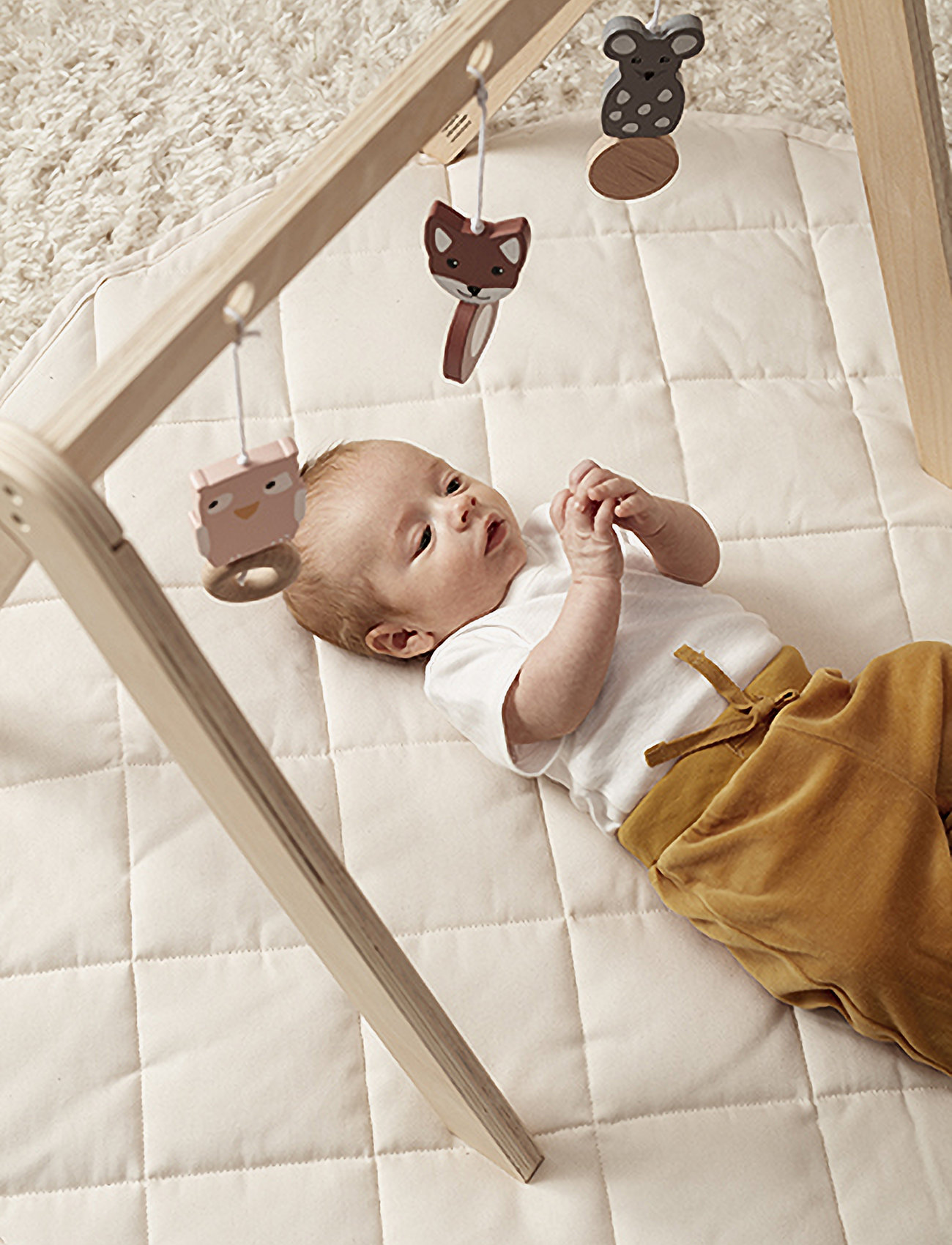 Kid's Concept - Baby gym wooden frame NEO - mata edukacyjna - nature - 2