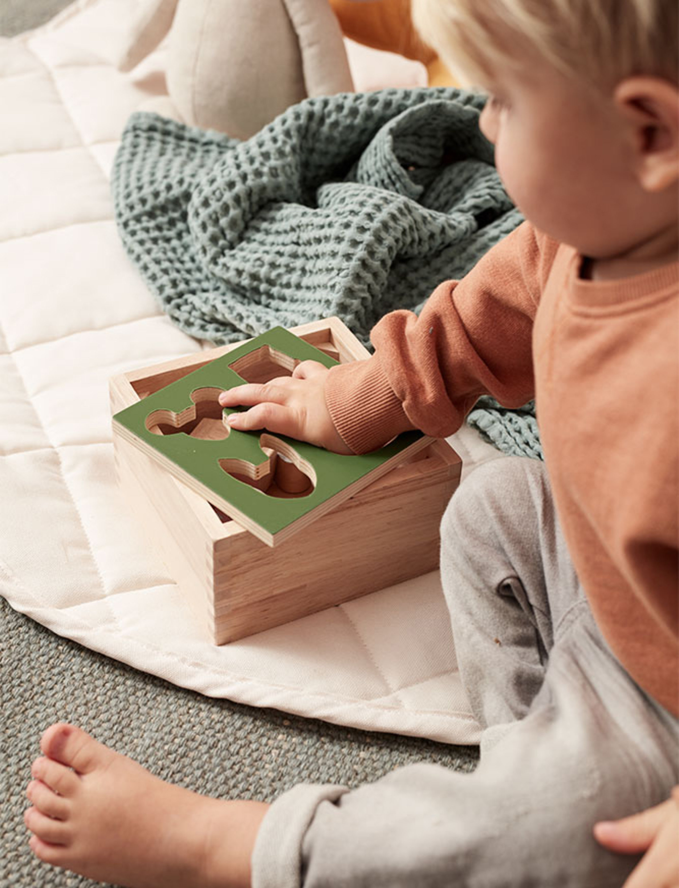 Kid's Concept Sorter Box Edvin, Børn, Sorting Box Toy, Beige, Str: ONE SIZE
