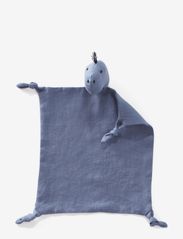 Kid's Concept - Comfort blanket Dino linen blue NEO - nusseklude - blue - 0